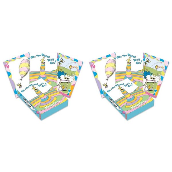 108pc Aquarius Oh, the Places You'll Go! Playing Cards Poker Family Deck Set 3y+