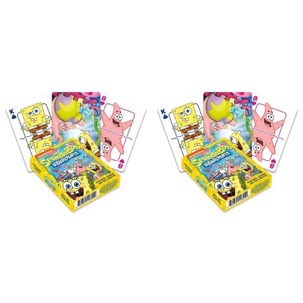 108pc Aquarius Sponge Bob Cast Playing Cards Poker Deck Family Fun Game 14y+