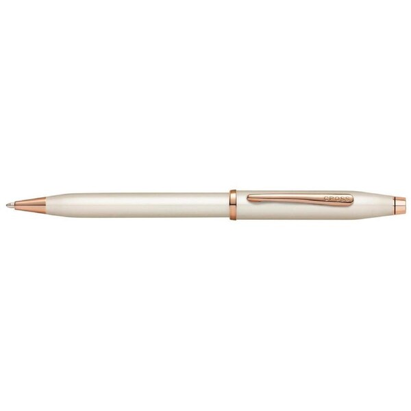 Cross Century II Ball Point Pen Office/Writing Medium Nib Pearl White/Rose Gold