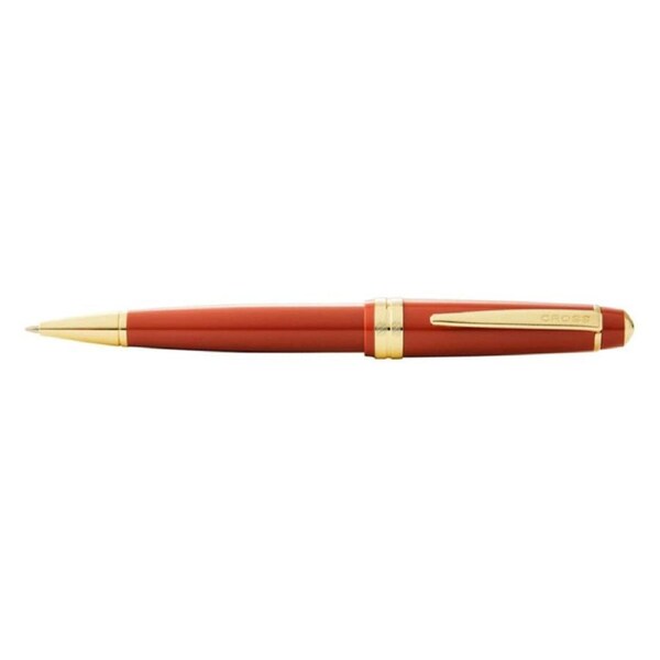Cross Bailey Light Gloss Ball Point Pen Writing Stationery Burnt Orange/Gold