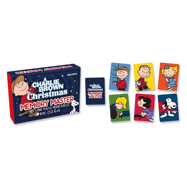 Aquarius Peanuts Charlie Brown Christmas Memory Master Card Game Play Kids 6y+