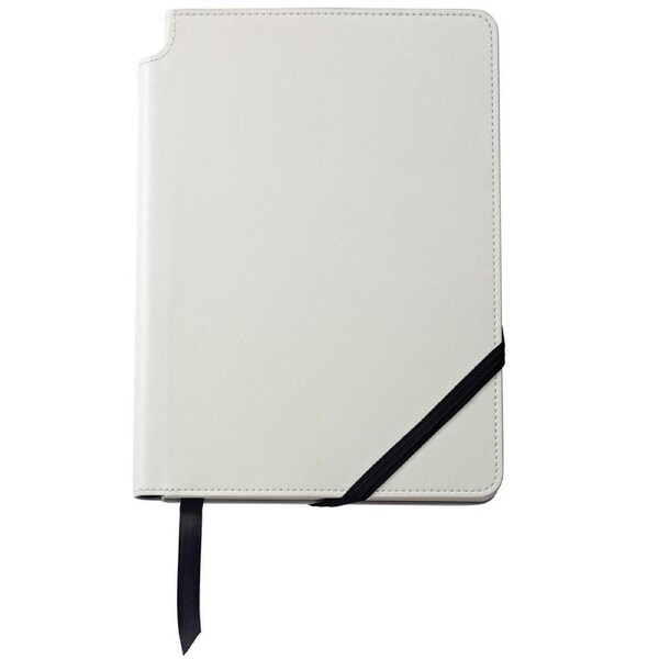 Cross A5 Lined Writing Journal Notebook stationery w/ Leatherette Cover White