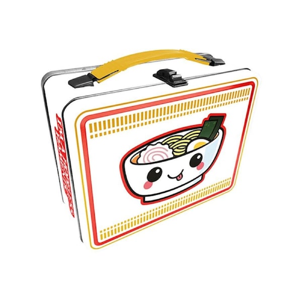 Aquarius Ramen Tin Fun Box Storage Lunch Container w/ Carry Handle Rectangle