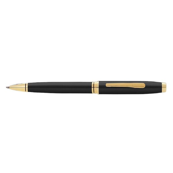 Cross Coventry Ball Point Pen Writing Stationery Medium Nib Black Lacquer/Gold