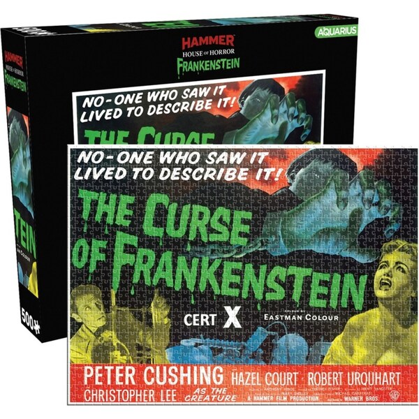500pc Aquarius Hammer Frankenstein 25x20cm Jigsaw Puzzle Family Game Set 14y+