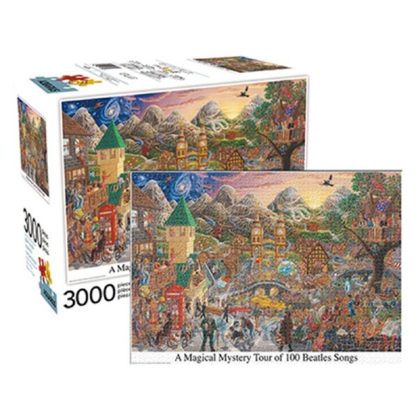 3000pc Aquarius A Magical Mystery Tour of 100 Beatles Songs 82x115cm Puzzle 14y+