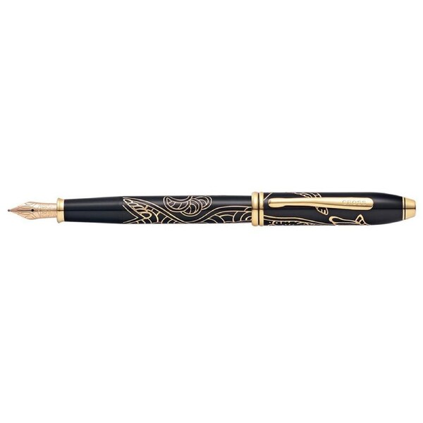 Cross Townsend Year of Dog Fine Fountain Pen stationery Writing Lacq/23KT Black