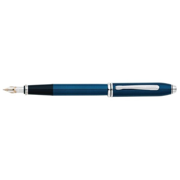 Cross Townsend Medium Fountain Pen Office stationery Writing Lacquer Quartz Blue