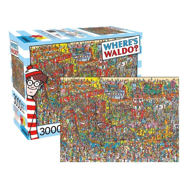 3000pc Aquarius Where's Waldo 25x20cm Jigsaw Puzzle Family Interactive Game 14y+