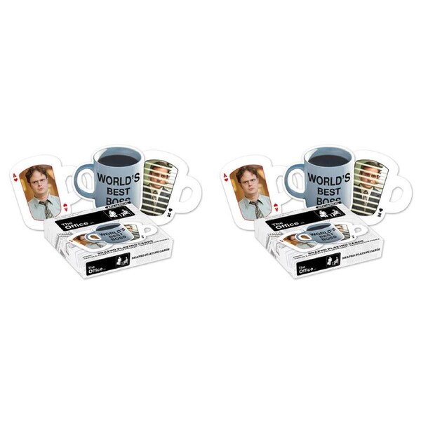 108pc Aquarius The Office Shaped Playing Cards Poker Play Gaming Deck Set 14y+