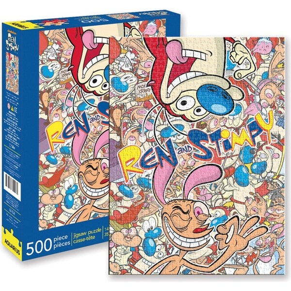 500pc Aquarius Ren & Stimpy 35x48cm Jigsaw Puzzle Kids/Children Play Game 3y+