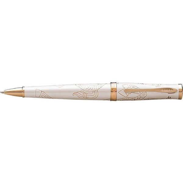 Cross Sauvage Year ot Horse Ball Point Pen stationery Writing Lacq/23KT White