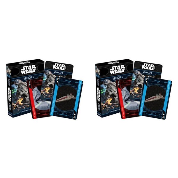 108pc Aquarius Star Wars Vehicles Playing Cards Poker Deck Family Gaming 14y+