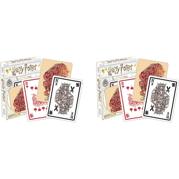 108pc Aquarius Harry Potter Gryffindor Playing Cards Family Gaming Deck Set 3y+
