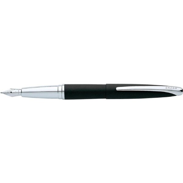 Cross ATX Basalt Medium Fountain Pen Nib Office Writing Stationery Black/Chrome