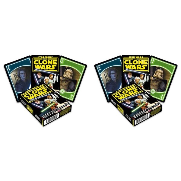108pc Aquarius Star Wars Clone Wars Playing Cards Poker Deck Family Game 14y+