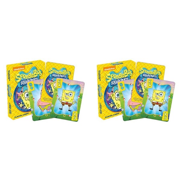 108pc Aquarius SpongeBob SquarePants Playing Cards Family Game Poker Deck 14y+