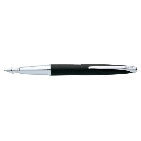 Cross ATX Basalt Fine Fountain Pen Nib Office Writing Stationery Black/Chrome