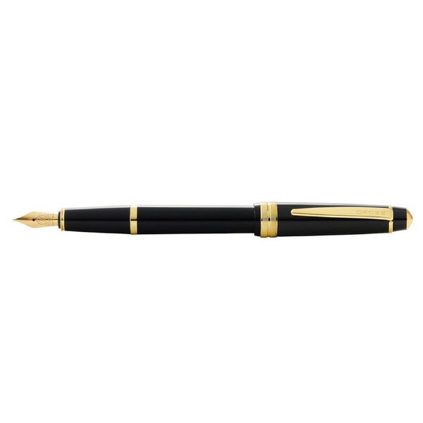 Cross Bailey Light Gloss Fine Fountain Pen Office Writing Stationery Black/Gold