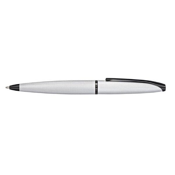 Cross ATX Brushed Etched Diamond Medium Ball Point Pen Writing Stationery Chrome