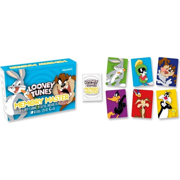 Aquarius Looney Tunes Memory Master Card Game 4-Players Fun Family Party 6y+