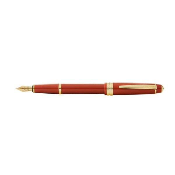 Cross Bailey Light Gloss X Fine Fountain Pen Writing Stationery Burnt Orange/GLD