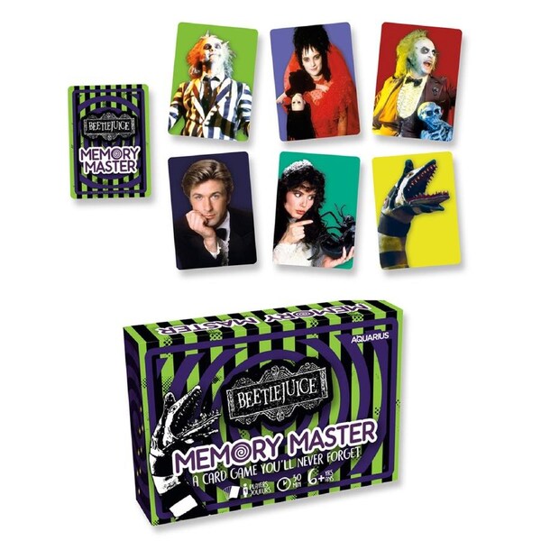 Aquarius Beetlejuice Memory Master Card Game 4-Player Playing Family Party 6y+