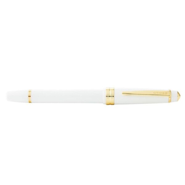 Cross Bailey Light X Fine Fountain Pen Office Writing Stationery Gloss WHT/Gold