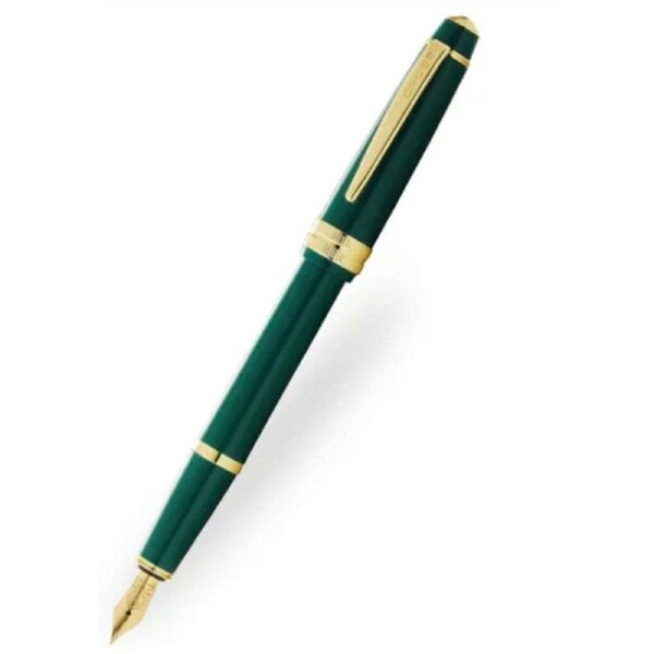 Cross Bailey Light Gloss X Fine Fountain Pen Office Writing Stationery Green/GLD