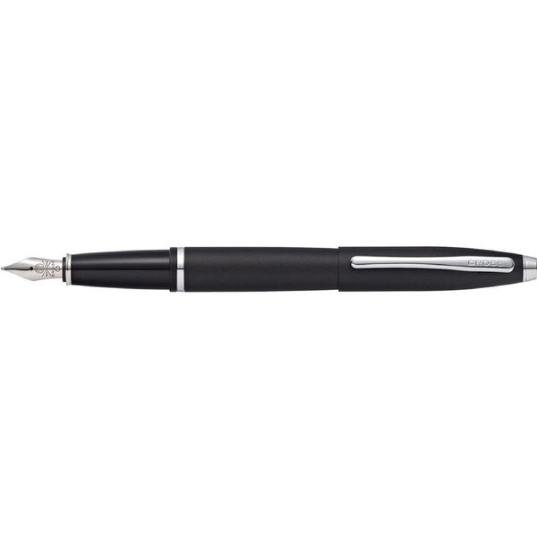 Cross Calais Fountain Pen Writing Singing Stationery Medium Nib Matte Black