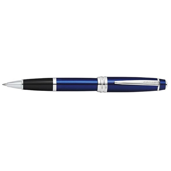 Cross Bailey Rollerball Pen Office Writing Stationery Black Gel Ink Blue Lacquer