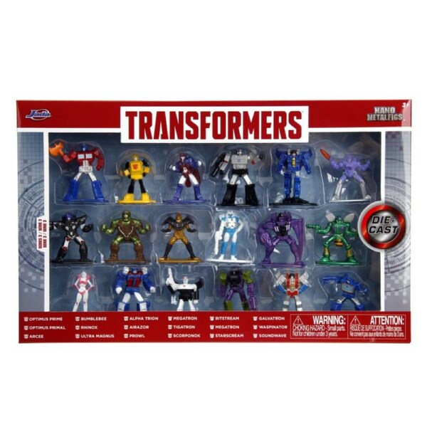 Jada Toys Nano Metalfigs Transformers TV Nano Metal Figures 18 Pack Wave 3