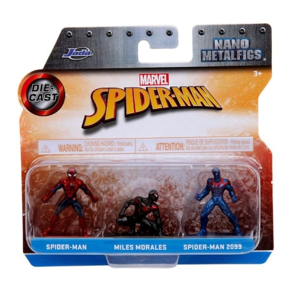Jada Toys Nano Metalfigs Marvel Spider-man Nano Metal Figures 3 Pack