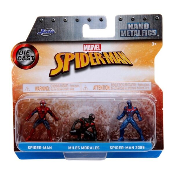 Jada Toys Nano Metalfigs Marvel Spider-man Nano Metal Figures 3 Pack