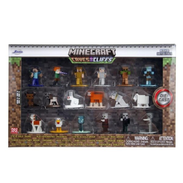 Nano Metalfigs Minecraft Caves and Cliffs Series 10 18 Pack Figures