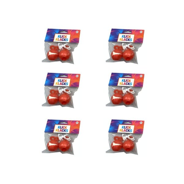 6x Bensons Klick Klacks Kids/Childrens Novelty Classic Balls Toy 8y+ Asstd