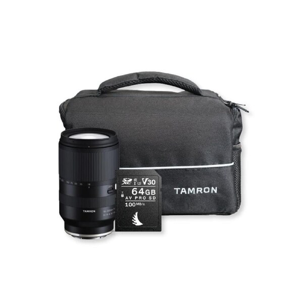 Tamron AF 18-300mm f/3.5-6.3 Di III VC VXD Black Lens-Sony E-Mount (APS-C) w/Bonus Bag&SD