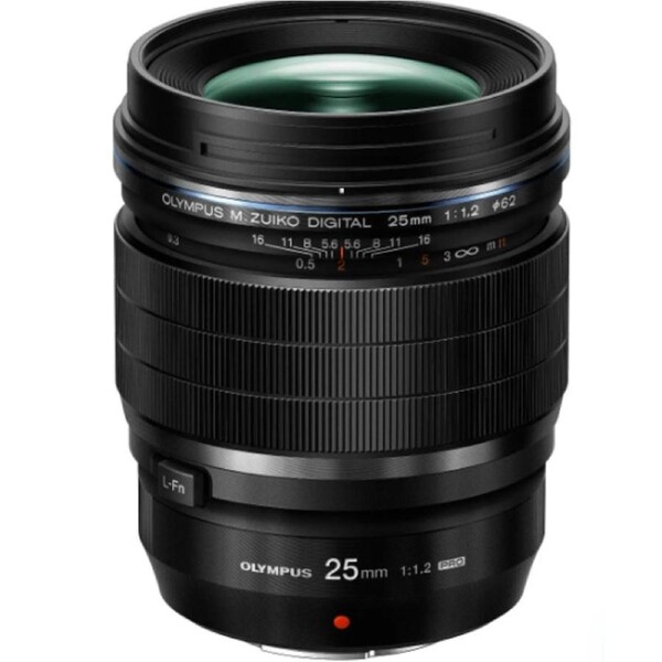 OM SYSTEM M.Zuiko Pro 25mm f/1.2 Black Lens