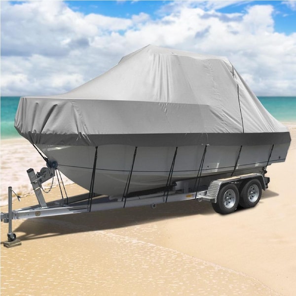 17ft-27ft Seamanship Trailerable 600D Jumbo Boat Cover Heavy Duty Marine 17ft-19ft