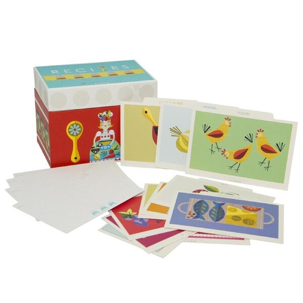 Lantern Studios Ellen G Kitchen Recipe Cards w/ Storage Box Cooking Food Meal