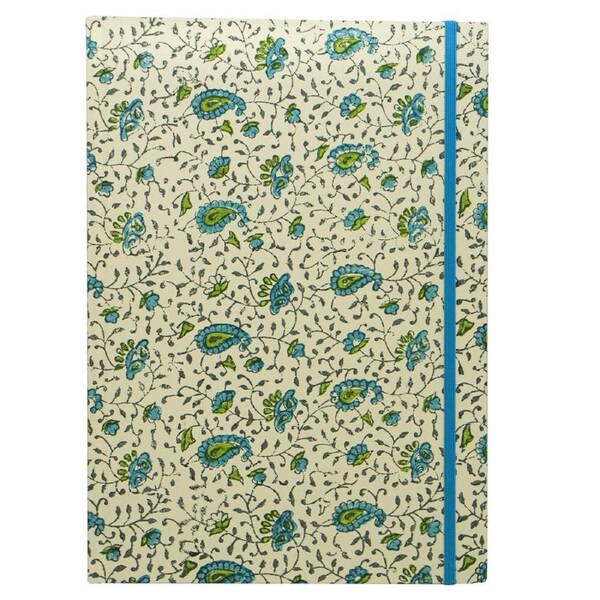 Lantern Studios A4 Journal/Notebook Hardcover School Diary Indian Blue Bodhi