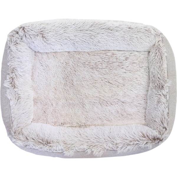 Superior Pet Plus Orthopaedic Dog Lounger Aspen Plush Faux Fur Pet Bed Mini