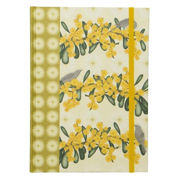 Lantern Studios Botanica A5 Journal Hardcover Diary Writing Stationery Wattle