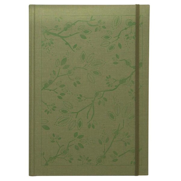 Lantern Studios A4 Journal/Notebook Hardcover Diary Stationery Foil Leaf/Sage