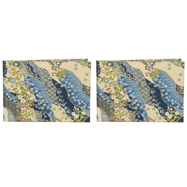 2x Lantern Studios Japanese 6x4'' Landscape Photo Bi Frame Display Indigo Wave