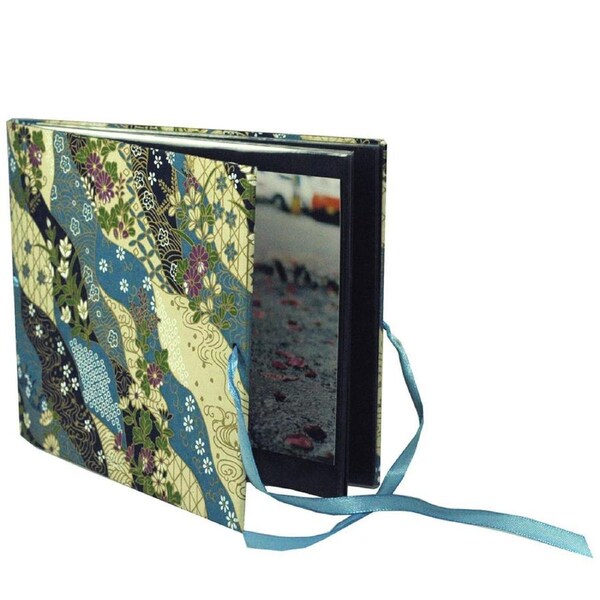 Lantern Studios Japanese Piccolo Photo Wallet Album 6-Page Indigo Wave 17cm