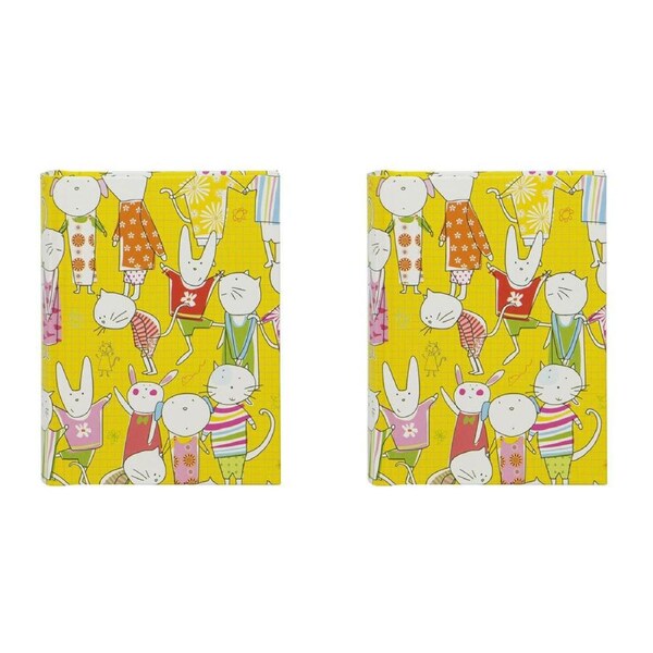 2x Lantern Studios Animal Playdate 64-Pocket 12x16cm Photo Album Book Character