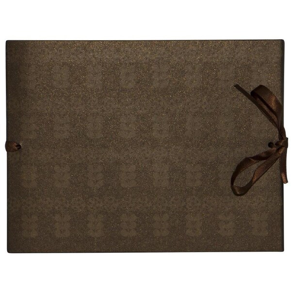 Lantern Studios Piccolo Photo Album/Picture Page Book Stripe Flower Chocolate