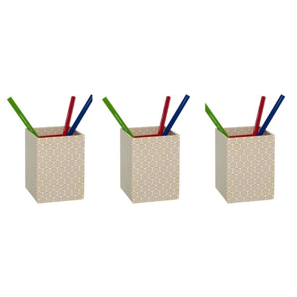 3x Lantern Studios Pen Holder/Pencil Organiser Storage Office/School Square Red