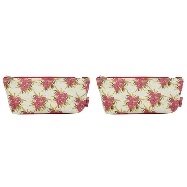 2x Lantern Studios Botanica Accessory Bag Pencil Case Stationery Flowering Gums